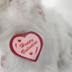 Vintage 1993 Cuddle Wit White Valentines Day Dog Puppy Ages 3 and up 10 inch