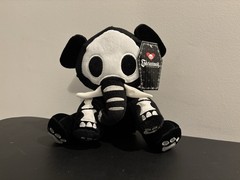 Skelanimals Elle the Elephant Plush Black & White “Bones” Red Heart 10” Tall NWT