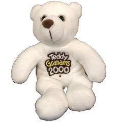 Vintage Teddy Grahams 2000 Plush White Millennium Bear TG Creature Comforts Toy