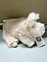 Boyds Bears Plush Pig Stuffed Animal Beige Small with Clothes