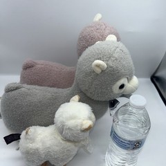 Dan Dee Llama plush set 11″ & 7″ Bearington white pink grey Alpaca 2019