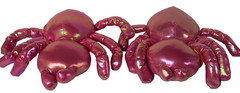 2x Animal Adventure Balloonimals Pink Spider Plush Stuffed Toy Tags Halloween
