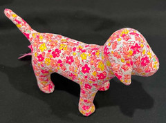Victoria’s Secret Floral Dream Pink Yellow Peach Plush Dog Stuffed Animal