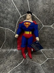 2003 Justice League Plush Superman 9″ w/ Cape Cartoon Network NWT
