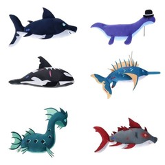 PhatMojo 3pk: Fisch 8” Blind Collectible Plush Random Stuffed Doll Game Theme🆕