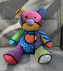 Enesco Britto PopPlush Multicolor Washable Bear Plush, MPN 4024916