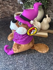Buc-ee’s Halloween 2025 Purple Witch Bucky Beaver Plush – 12 Inch Mascot