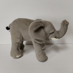 National Geographic Kids Plush Gray Standing Elephant Trunk Up Stuffed Animal 8″