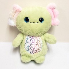 RMS International 11″ Axolotl Green Pink Blue Eyes Stuffed Animal Plush