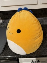 Kellytoy Squishmallow Hal the Dinosaur 16in Plush – Yellow Nice Clean Condition