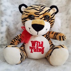 Homerbest 10″ Tiger Wild Thing Plush Stuffed Animal Heart Glasses Valentines Day