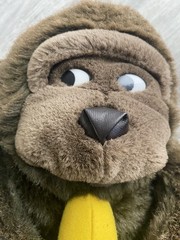Embrace Vintage Gorilla With Banana Plush Side Eye Ape Stuffed Animal 13” Monkey