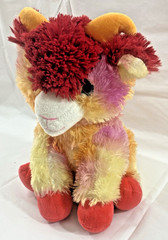Goat multi-colored plush 9″H blue eyes RMS International