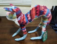 Meow Wolf Bearret Plush Colorful Animal Denver Art Toy Figure Kids Room Decor