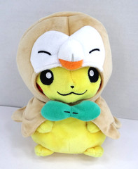 Pokemon Center Original Rowlet Cape Pikachu Plush 8″ 2017