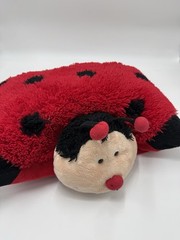 Pillow Pets Ms Ladybug 2010 Plush Red Black Lady Bug Stuffed Animal Convertible