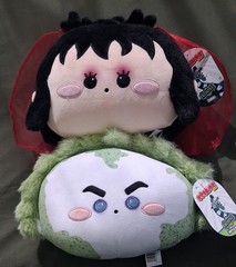 Beetlejuice & Lydia Deetz Plush Pillow Set Atamas Russ Character Duo NWT