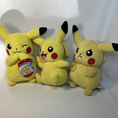 Pikachu Pokémon 8 Inch Plush Lot of 3 Yellow Pikachu Pokemon Characters
