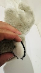 Gray White & Black Husky Dog Plush Stuffed Toy Small (6-14in) Approx 11in 3+
