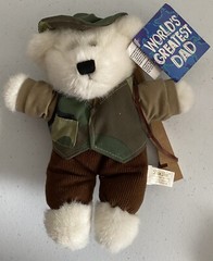 Fathers Day Plush Bear Dan Dee Worlds Greatest Dad Stuffed Bear Hunter 10”