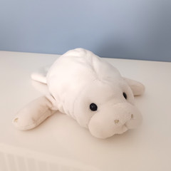 Colorata Manatee Plush 27cm/10.6in Stuffed Animal Bell Inside Aquarium Japan