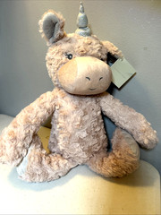 Elegant Baby Pink Unicorn Plush Stuffed Animal 12” Toy Fantasy Friend