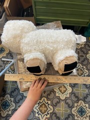 Minecraft White Sheep Lamb Plush 16” Stuffed Animal Water Sheep EUC