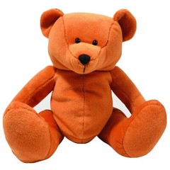 Creature Comforts Orange Bear 9” Plush Classic Teddy Gender Neutral Decor Lovey