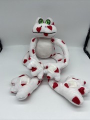 Fiesta Valentines Piggyback Pal Frog Red Hearts Plush Stuffed Long Arm 18″