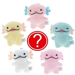 Japanese Blind Box Mini Axolotl Plush Gashapon Keychain Surprise Toy Figure