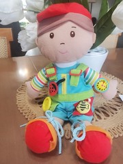 Spark Create Imagine 14″ Plush Learning Buddy Boy Sensory Fine Motor Skills